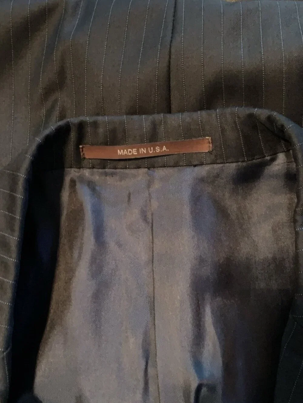 Loro Piana HICKEY FREEMAN Navy Pinstripe Blazer Jacket TASMANIAN Super 150's 46R
